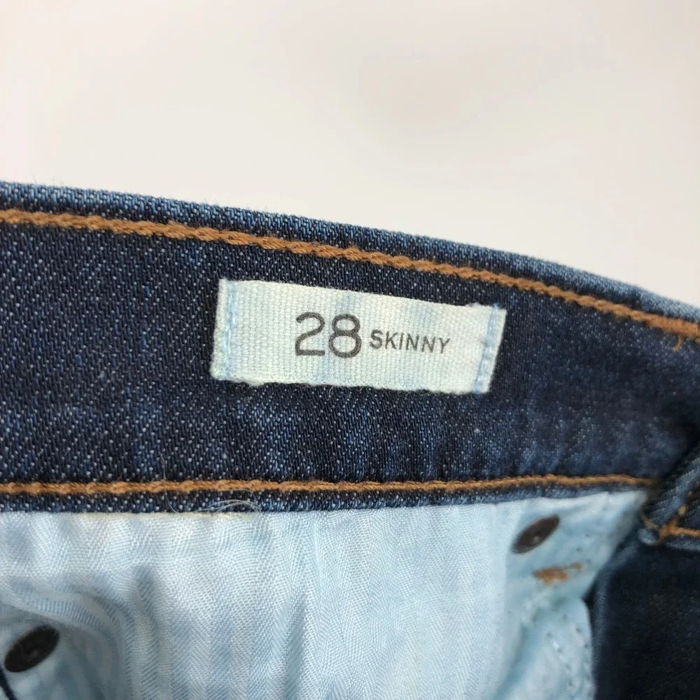 Banana Republic Womens Skinny Jeans Size 28‎ Dark Wash Premium Denim